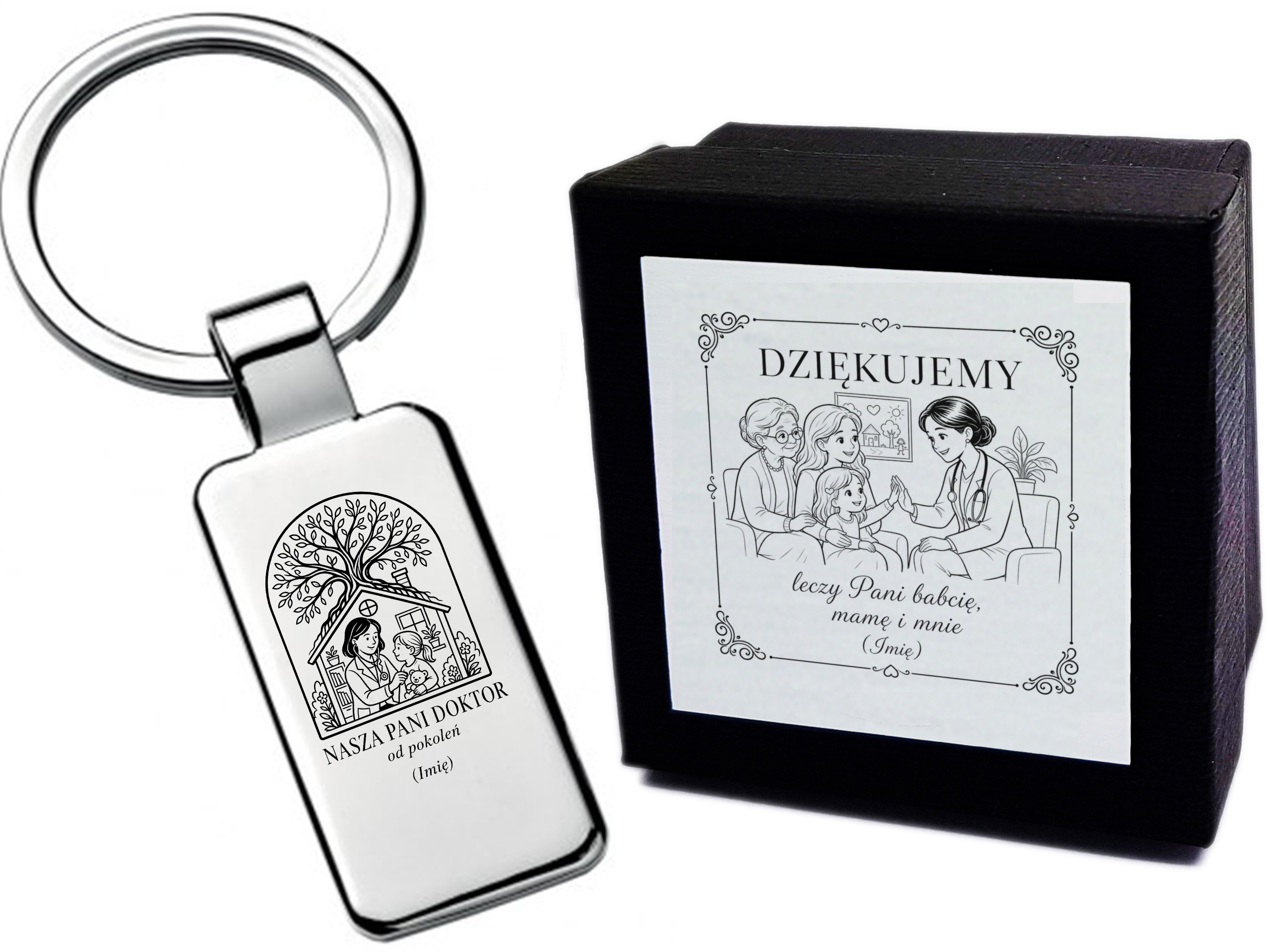 Brelok z grawerem Nasza Pani Doktor od pokoleń – prezent dla profesjonalisty