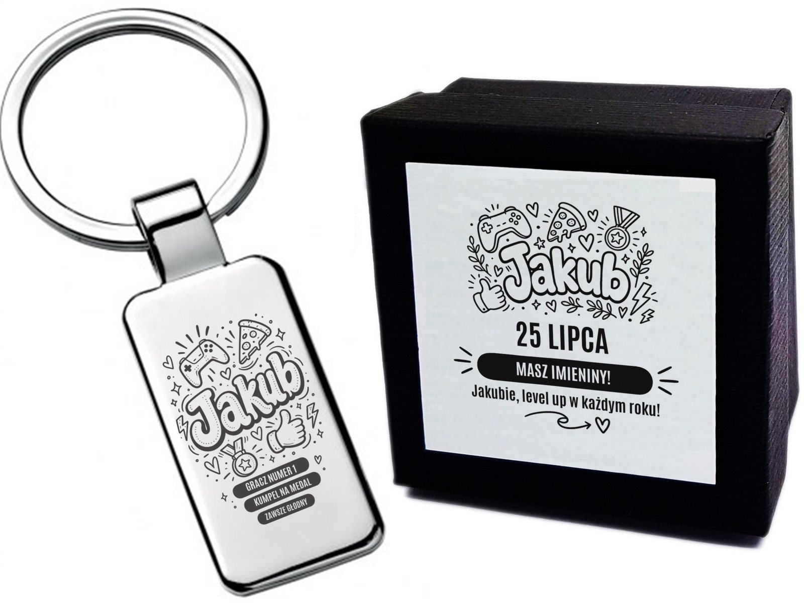 Brelok z grawerem Jakub (zabawny) – prezent na imieniny