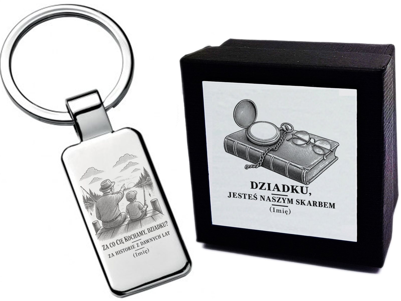 Brelok z grawerem Za co Cię kocham – dla Dziadka – rycina 4470 – prezent dla bliskiej osoby