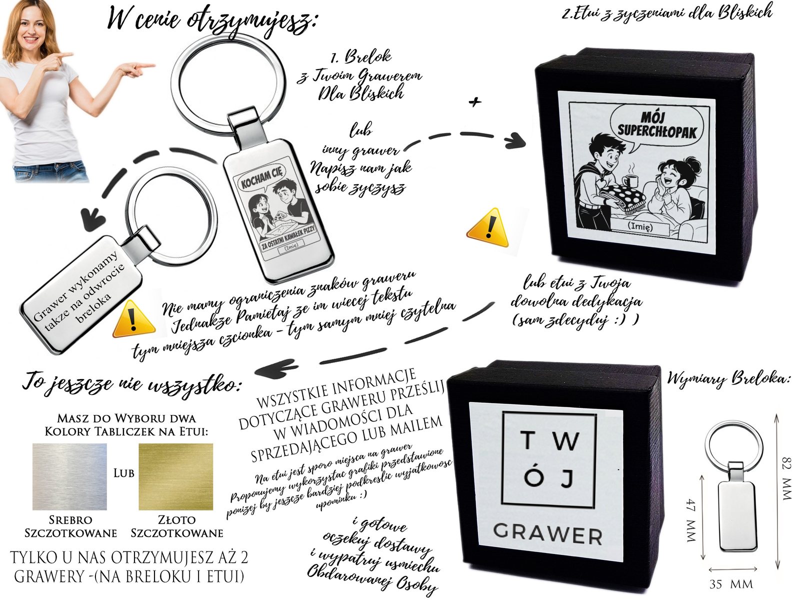 Brelok z grawerem Za co Cię kocham – dla Chłopaka – komiks 4525 – prezent dla bliskiej osoby – opis
