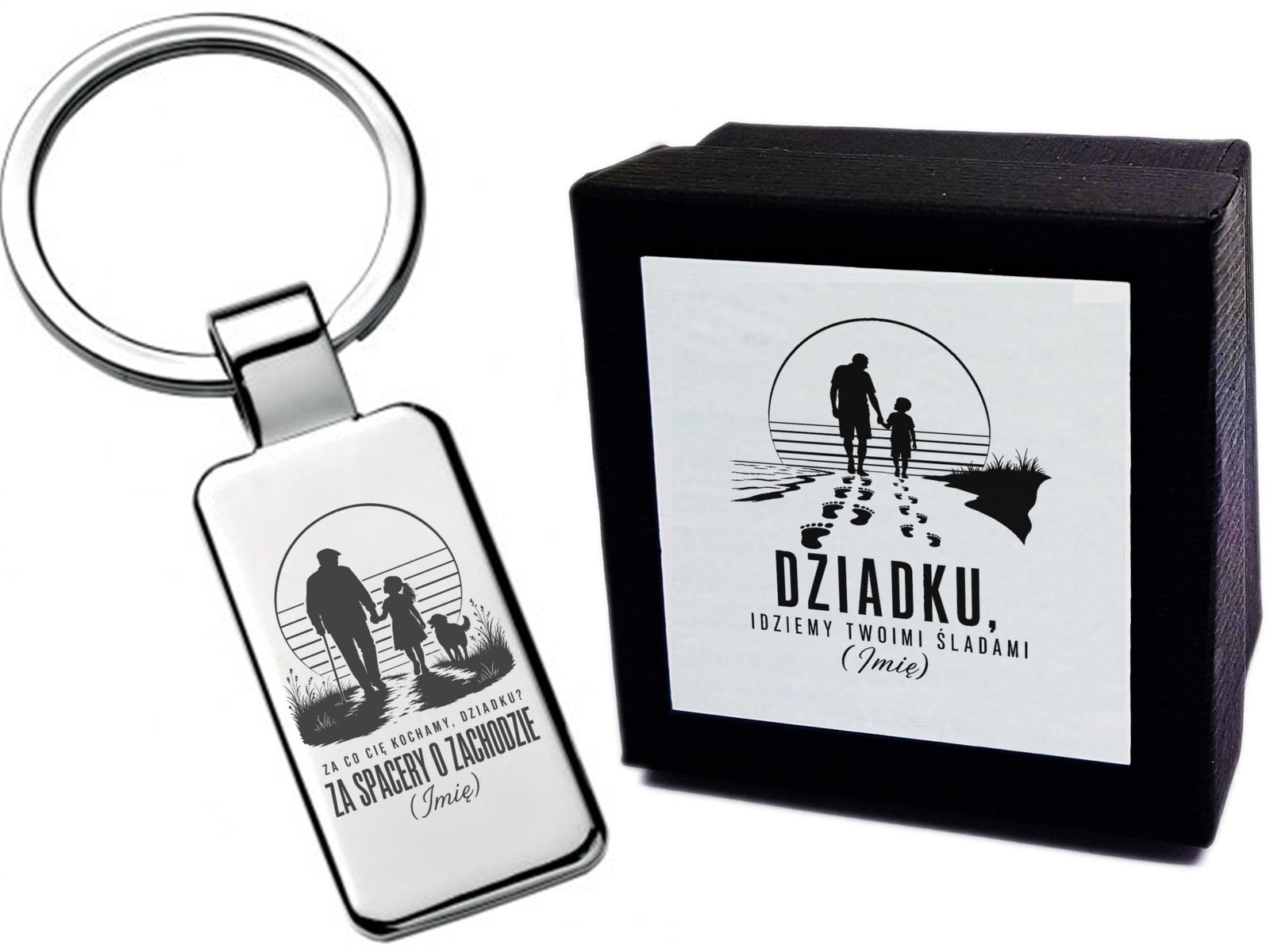Brelok z grawerem Za co Cię kocham – dla Dziadka – sylwetka 4538 – prezent dla bliskiej osoby