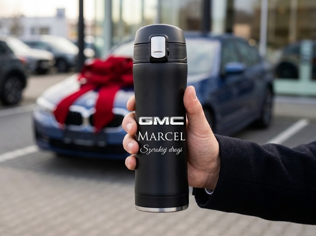 Kubek termiczny z grawerem GMC – prezent dla kierowcy