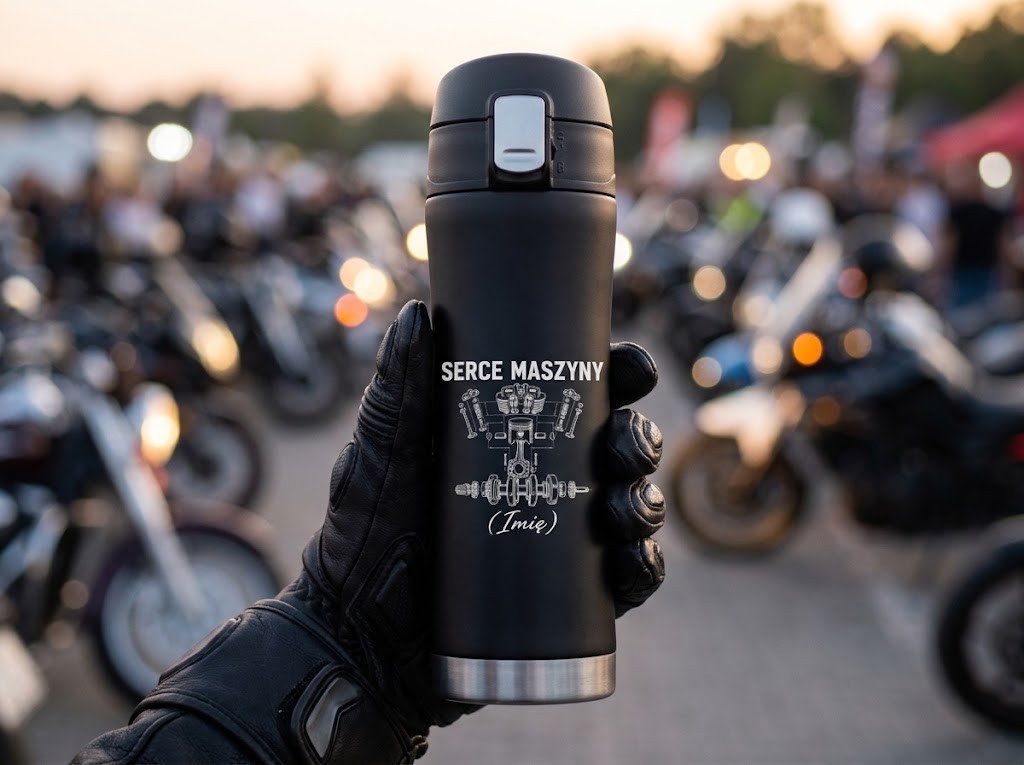 Kubek termiczny z grawerem – prezent dla motocyklisty