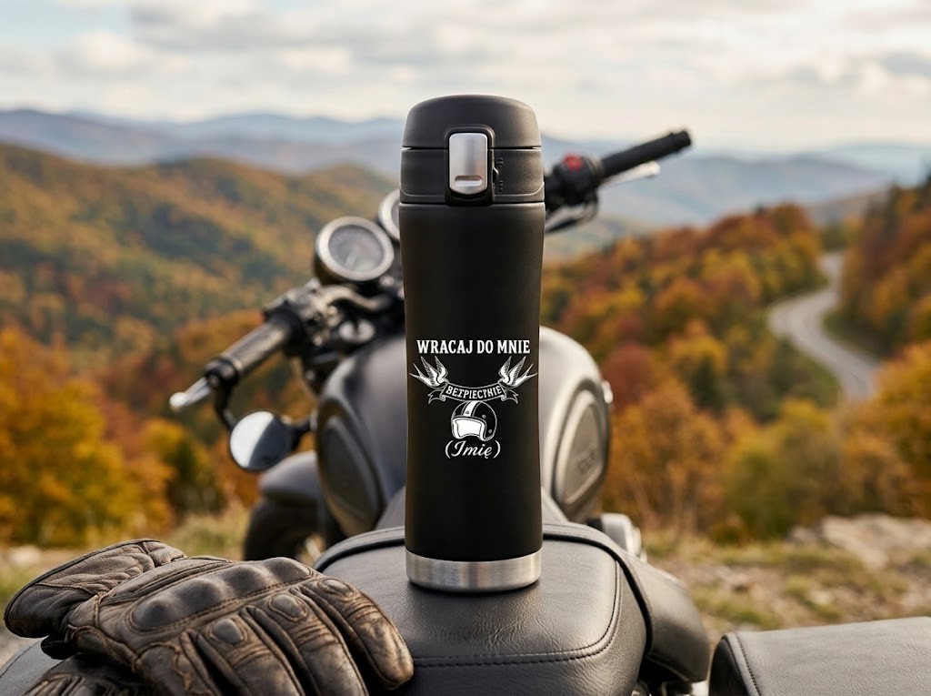 Kubek termiczny z grawerem – prezent dla motocyklisty
