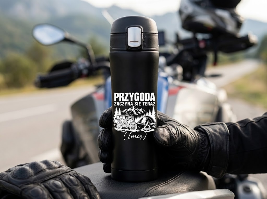 Kubek termiczny z grawerem – prezent dla motocyklisty