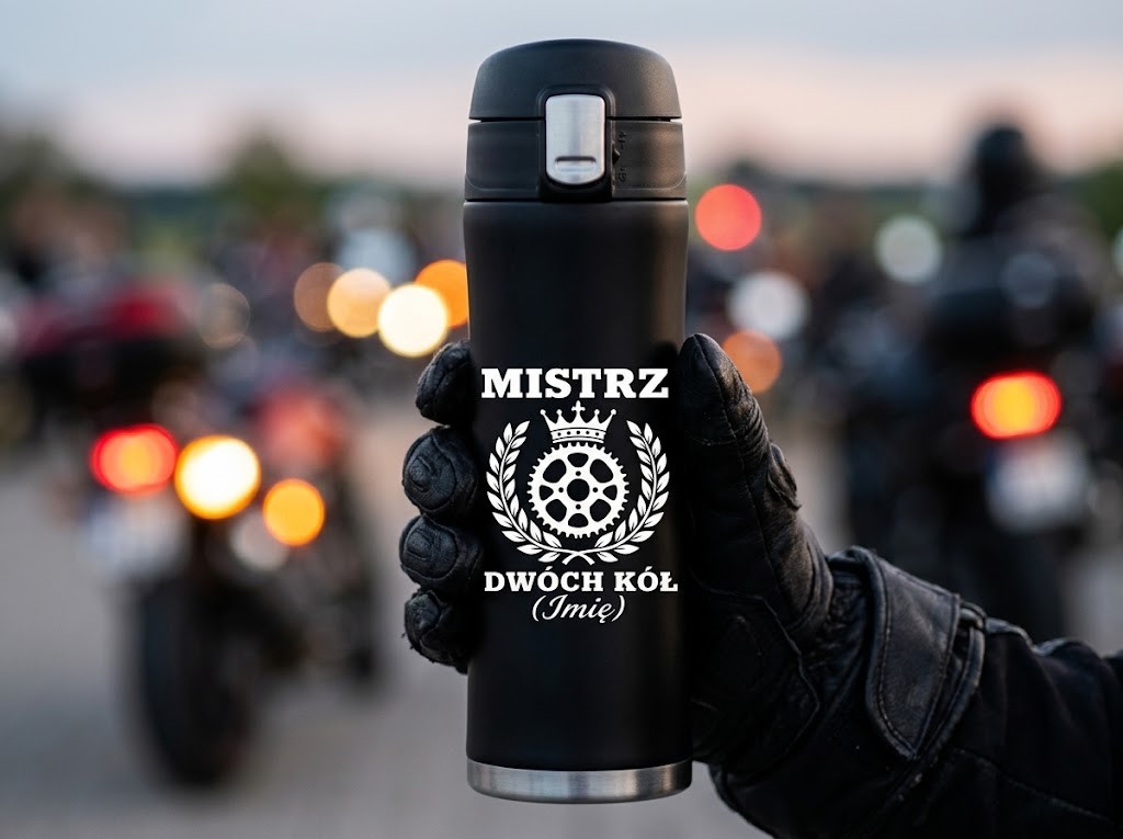 Kubek termiczny z grawerem – prezent dla motocyklisty