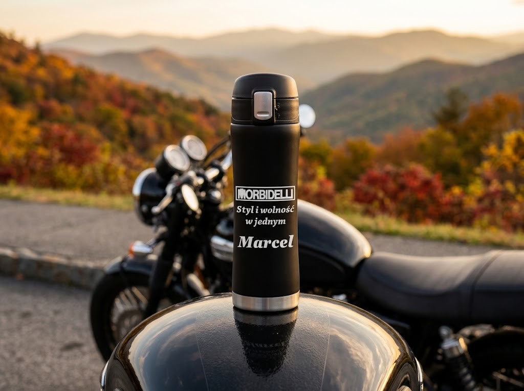 Kubek termiczny z grawerem Morbidelli – prezent dla motocyklisty