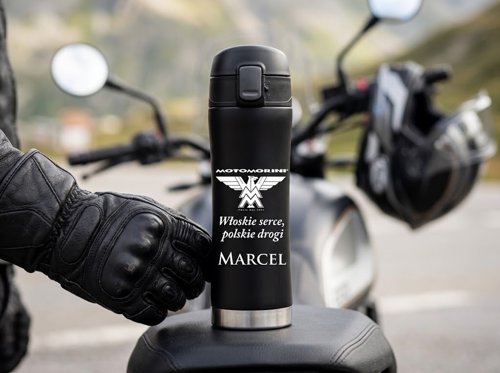 Kubek termiczny z grawerem Moto Morini – prezent dla motocyklisty