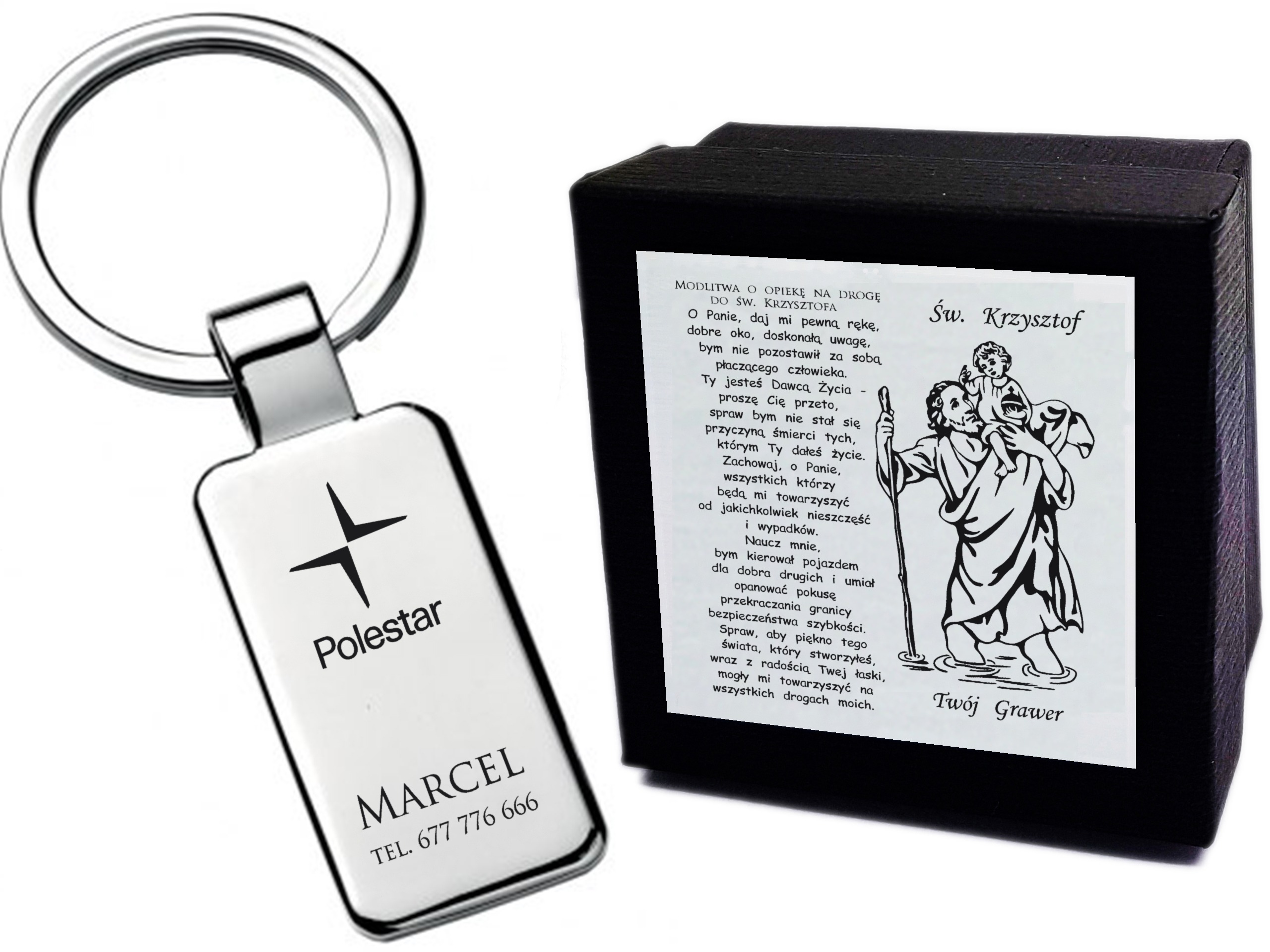 Brelok z grawerem Brelok Polestar z etui