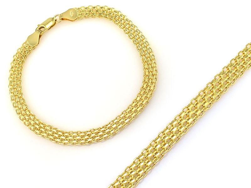 Bransoletka bismark złota 4mm próba 585 – złoto próby 585, 4,42 g | Infinnity