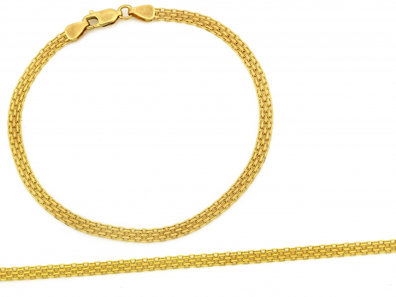 Uniwersalna damska bransoletka złota bismark 3.5mm próba 585 – złoto próby 585 | Infinnity
