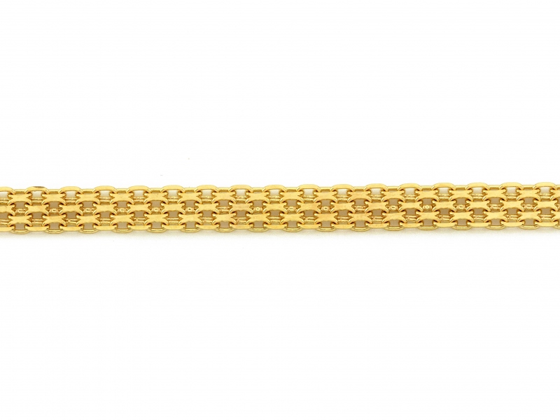Złota bransoletka szeroki splot bismark 5mm próba 585 – złoto próby 585 | Infinnity