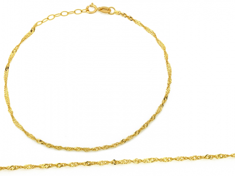 Złota bransoletka łańcuszkowa singapur 2.1mm próba 585 – złoto próby 585, 1,15 g | Infinnity