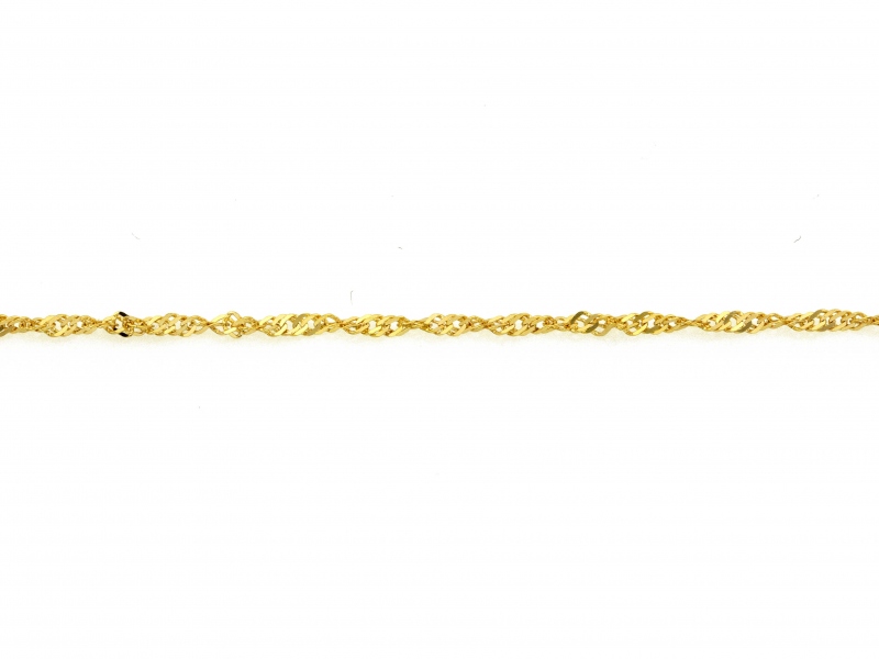 Złota bransoletka łańcuszkowa singapur 2.1mm próba 585 – złoto próby 585, 1,15 g | Infinnity