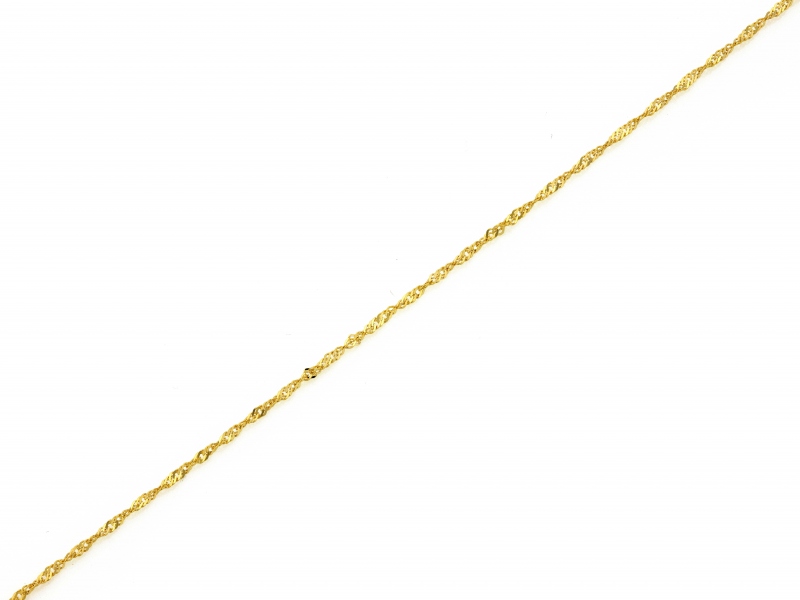 Złota bransoletka łańcuszkowa singapur 2.1mm próba 585 – złoto próby 585, 1,15 g | Infinnity