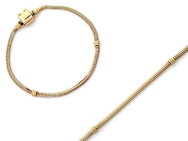 Bransoletka złota linka żmijka baza pod charmsy beads zawie próba 585 – złoto próby 585, 6,93 g | Infinnity