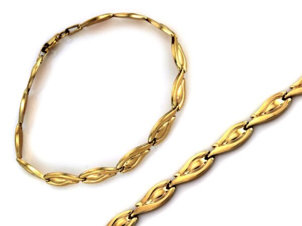 Złota błyszcząca bransoletka próba 375