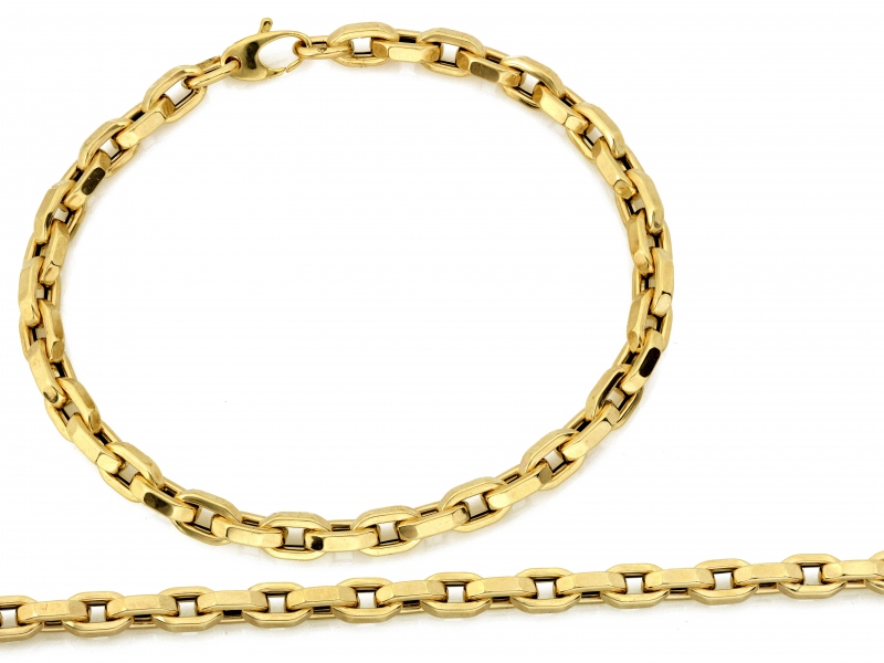 Bransoletka złota męska gruby łańcuch 5.6mm próba 585 – złoto próby 585 | Infinnity