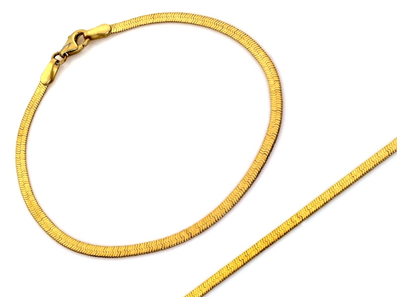 Delikatna złota bransoletka taśma 2.2mm próba 585 – złoto próby 585 | Infinnity