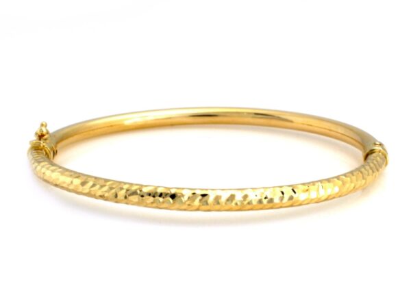 Bransoletka złota sztywna bangle błyszcząca próba 585
