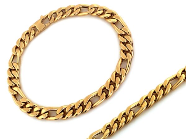 Bransoleta złota gruba figaro 8.3mm próba 585