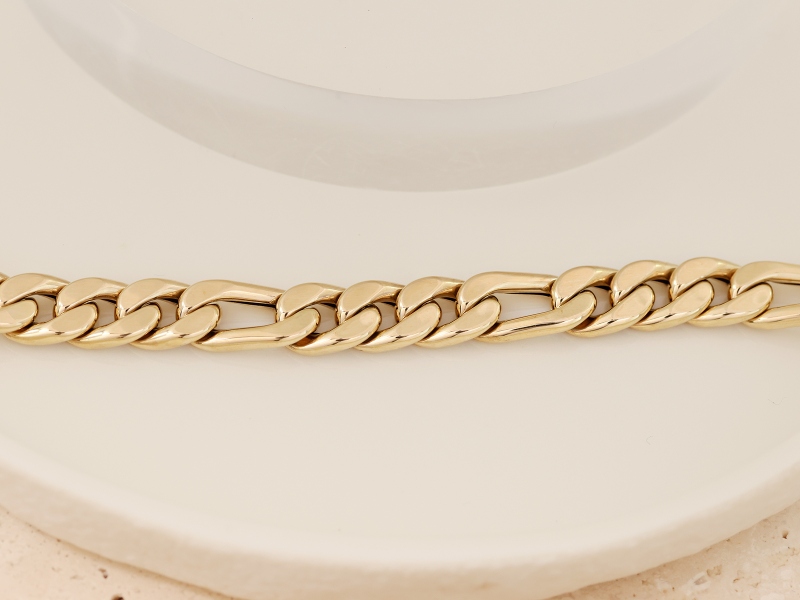 Bransoleta złota gruba męska figaro 6.4mm próba 585 – złoto próby 585 | Infinnity