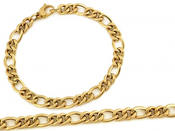 Złota bransoletka gruba męska figaro 9.4mm próba 585