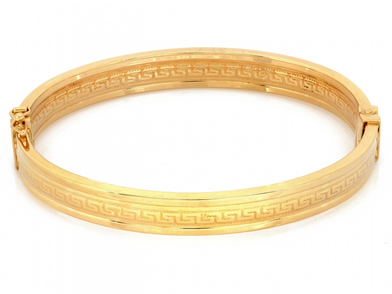 Bransoletka złota koło bangle z wzorem greckim ekskluzywna próba 585 – złoto próby 585, 9,17 g | Infinnity