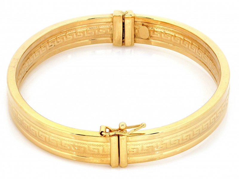Bransoletka złota koło bangle z wzorem greckim ekskluzywna próba 585 – złoto próby 585, 9,17 g | Infinnity