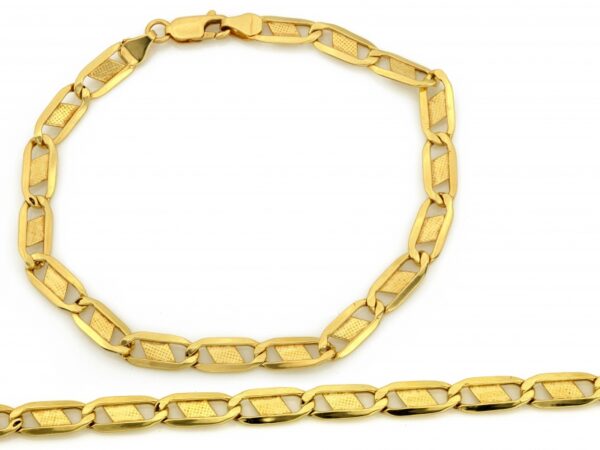 Bransoletka złota duże ogniwa łańcuszkowa 5.8mm próba 585