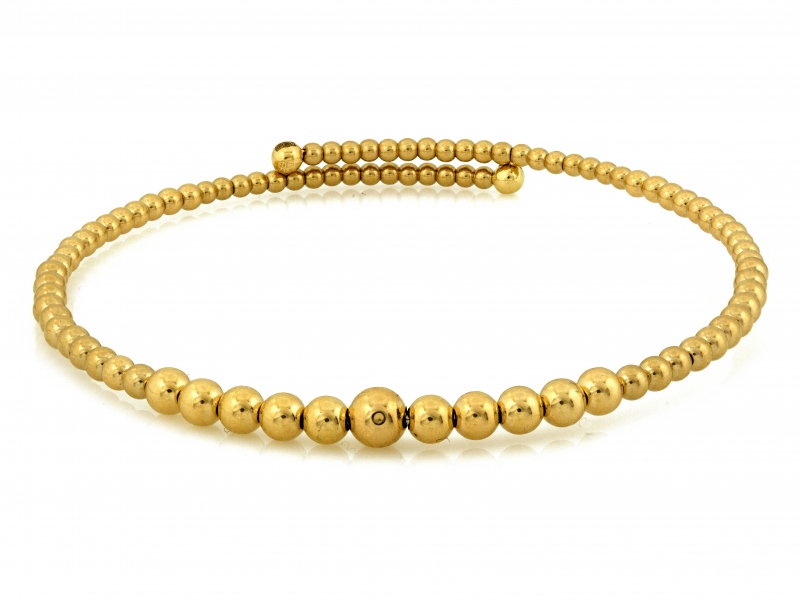 Bransoletka złota sztywna bangle z kulek próba 585 – złoto próby 585 | Infinnity