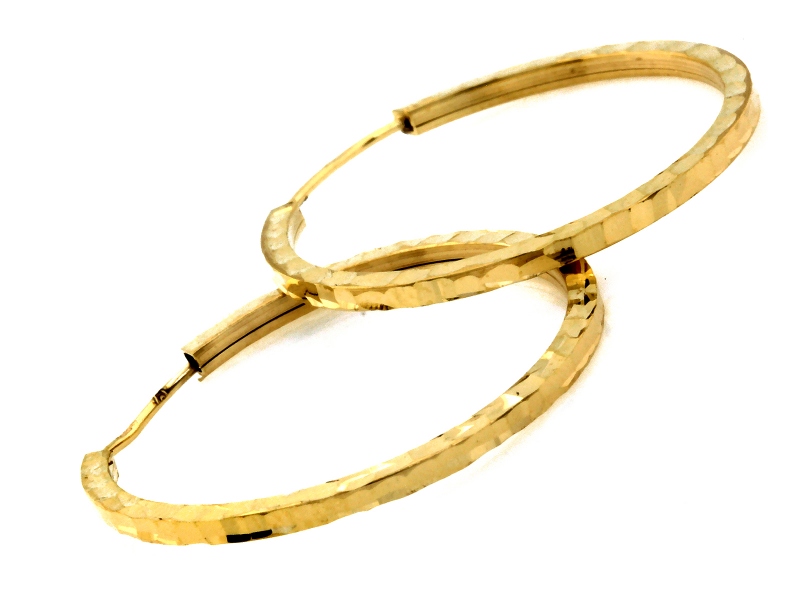 Kolczyki złote delikatne koła kółka 27mm próba 585 – złoto próby 585, 1,20 g | Infinnity