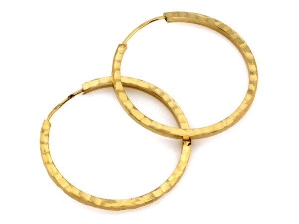 Delikatne złote kolczyki koła 22mm próba 585