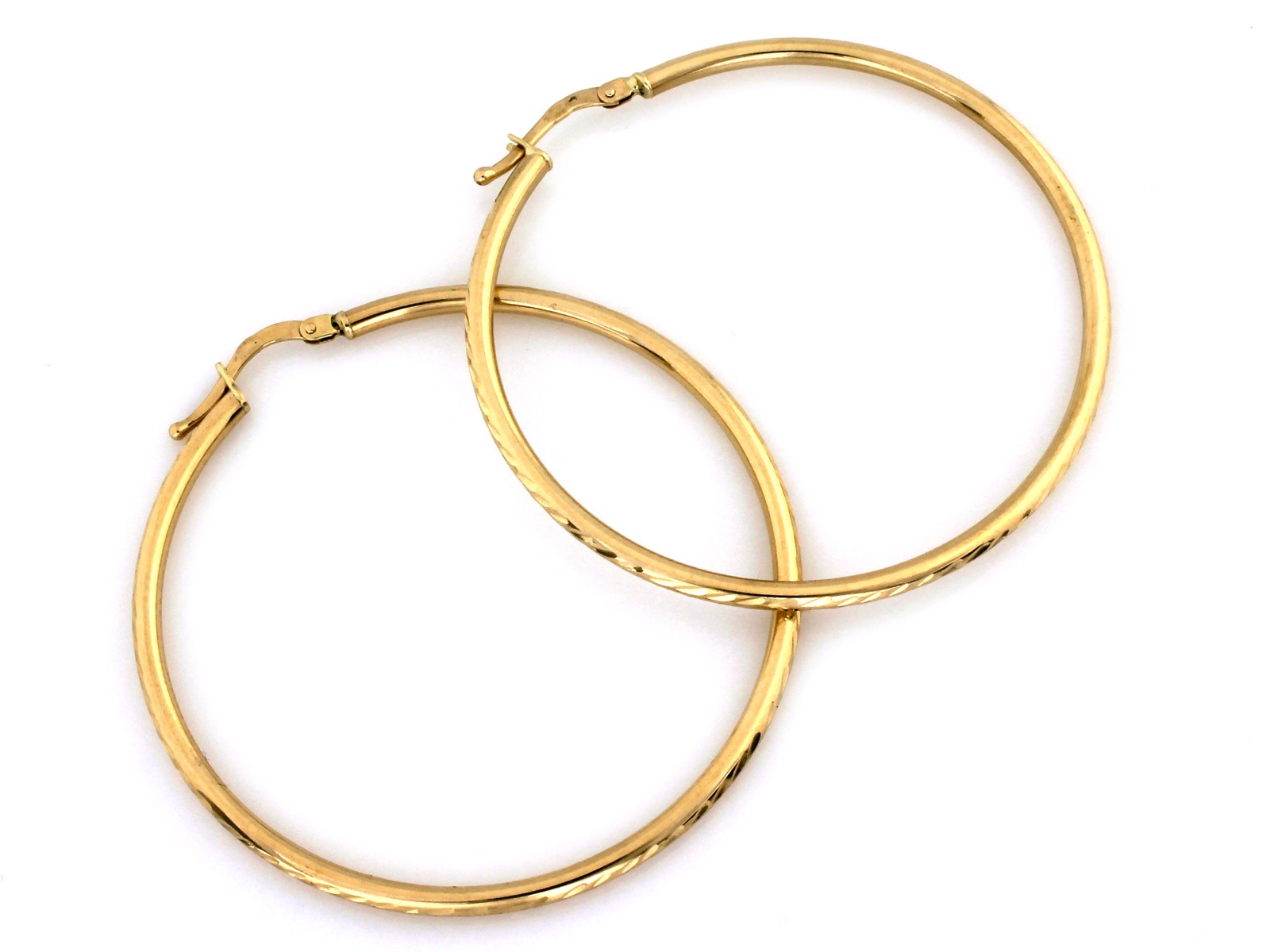 Kolczyki złote koła zawsze modne 47mm próba 585 – złoto próby 585, 2,10 g | Infinnity
