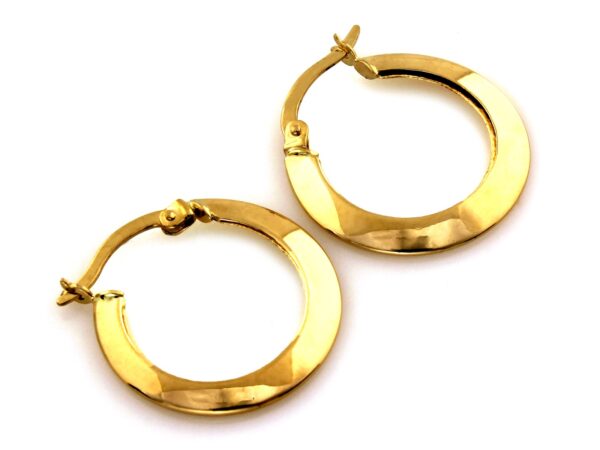 Złote kolczyki koła szerokie 22mm angielskie próba 585