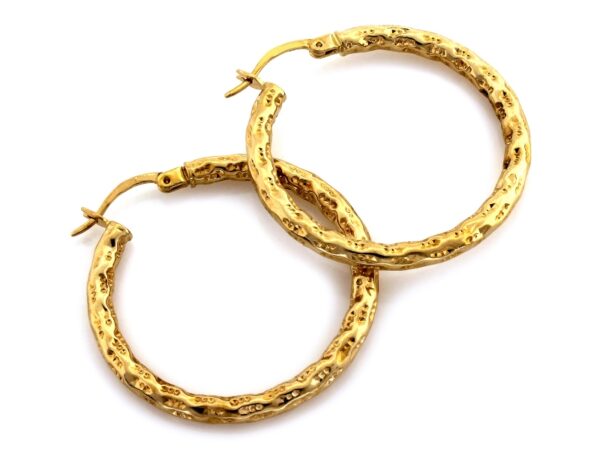 Kolczyki złote koła zdobione 34mm próba 585