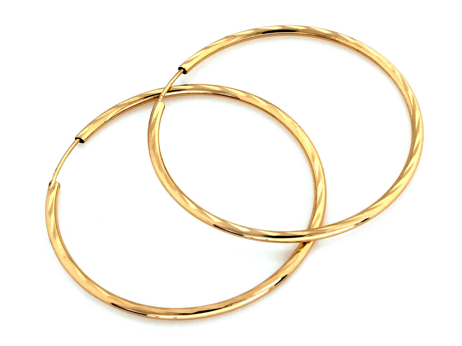 Kolczyki złote koła 38mm próba 585