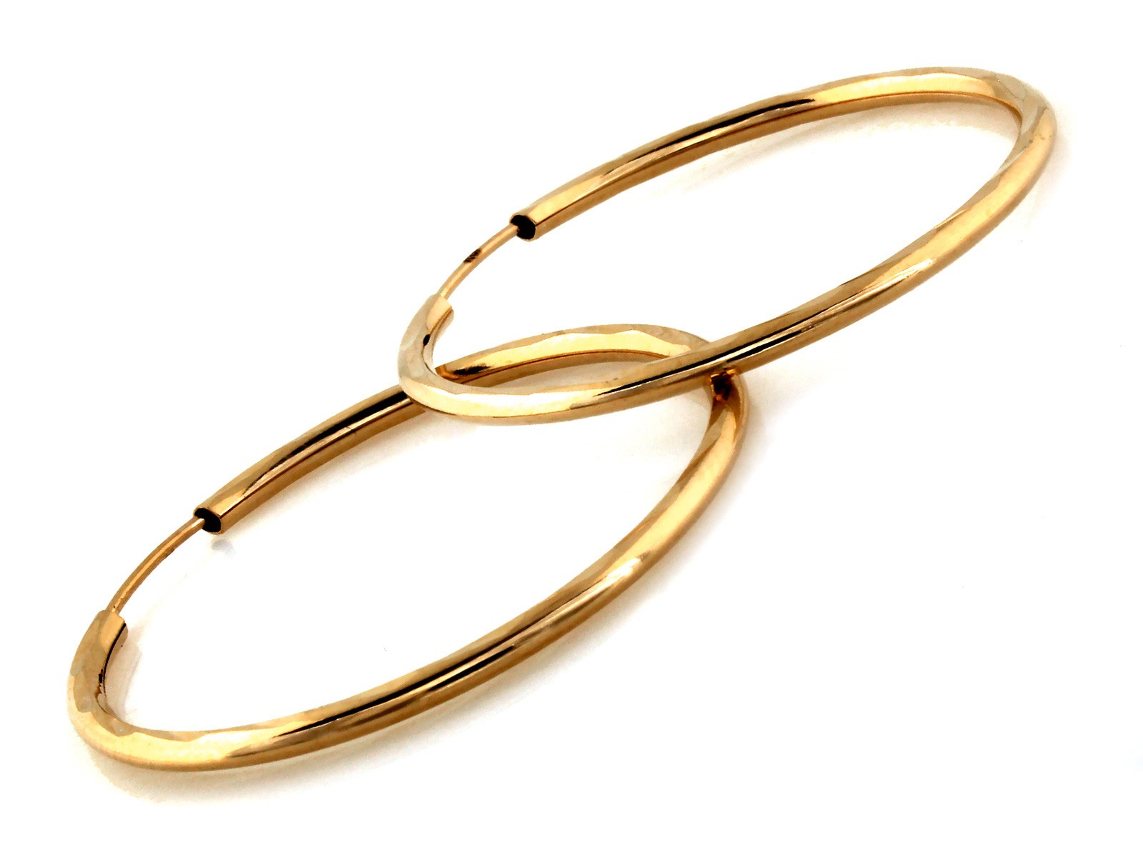 Kolczyki złote koła szarnir 30mm próba 585 – złoto próby 585, 1,37 g | Infinnity