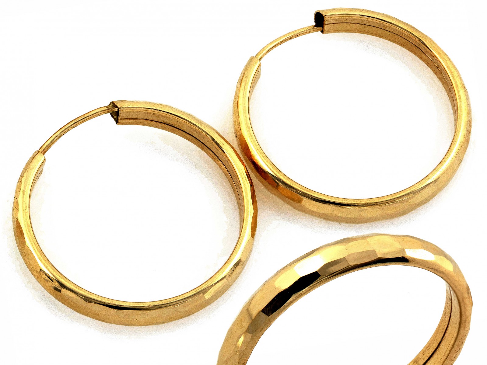 Kolczyki złote koła 18mm próba 585 – złoto próby 585, 1,20 g | Infinnity