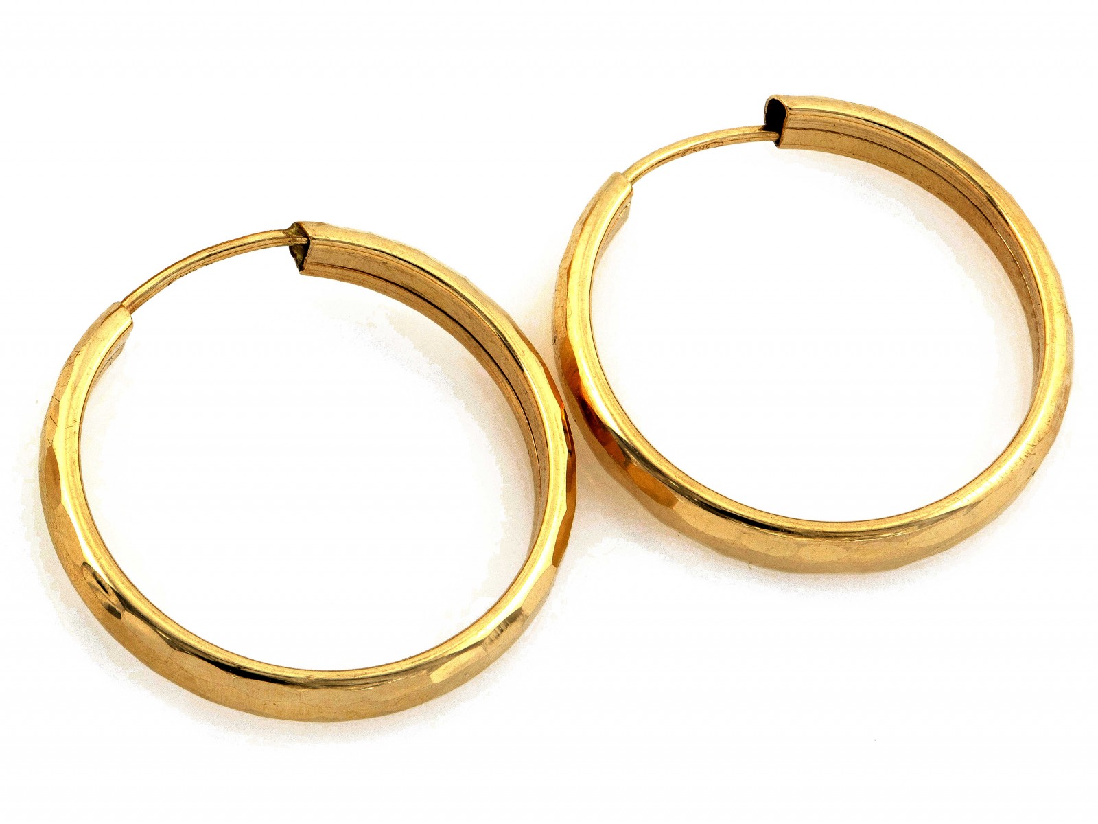 Kolczyki złote koła 18mm próba 585 – złoto próby 585, 1,20 g | Infinnity