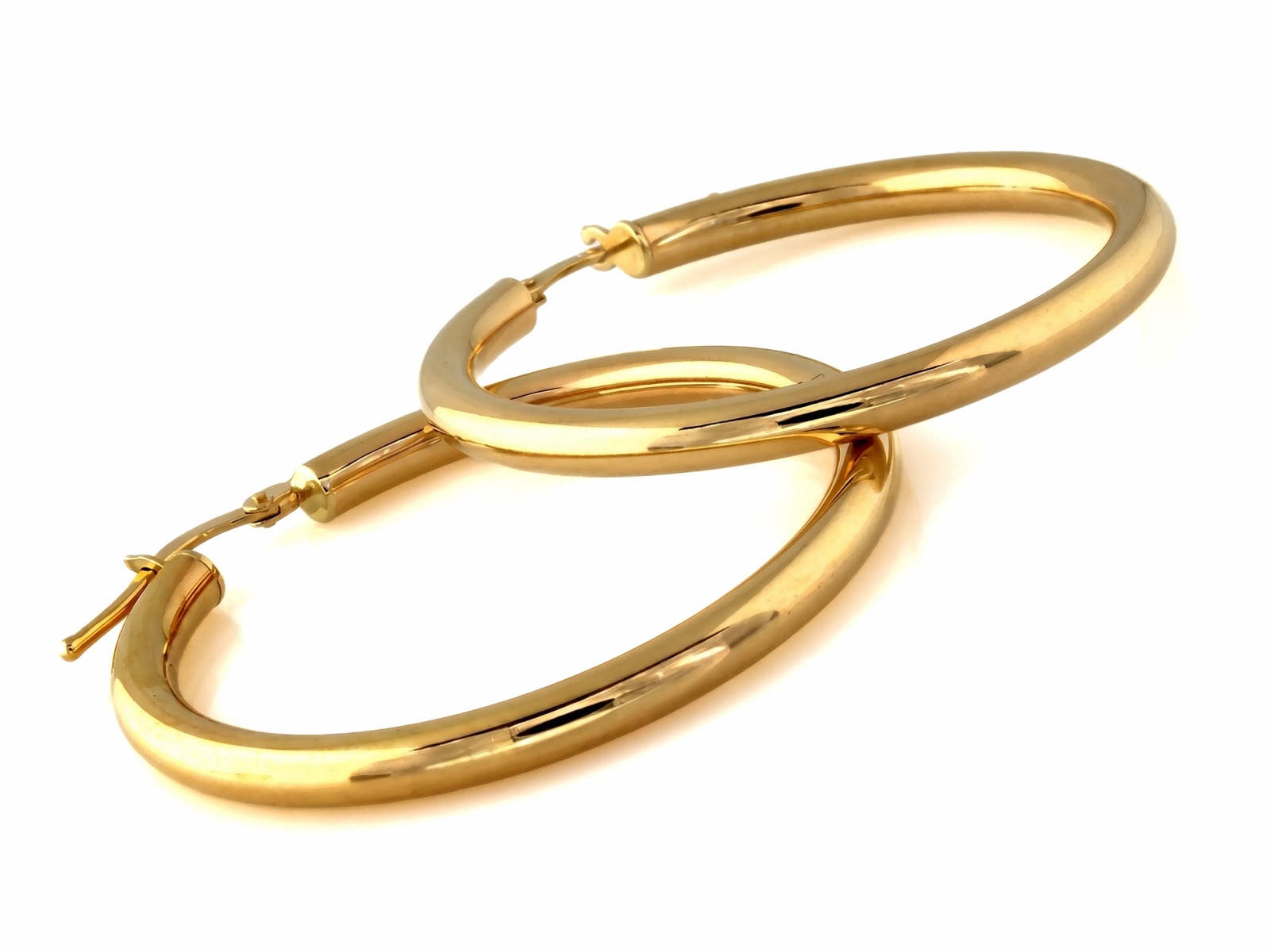Kolczyki złote koła 38mm próba 375 – złoto próby 375, 2,50 g | Infinnity