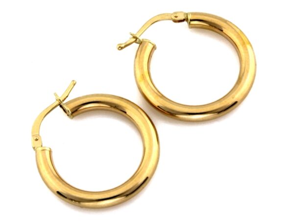 Kolczyki złote koła grube 21mm próba 585