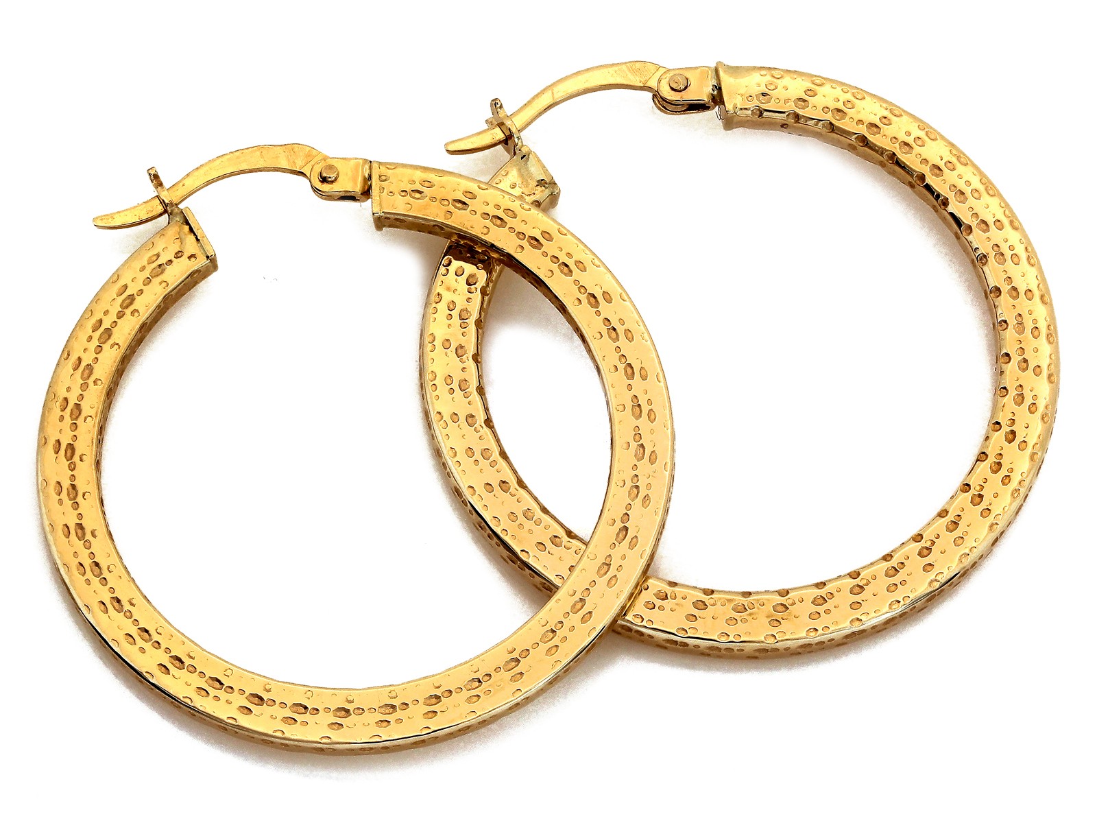 Kolczyki złote koła zdobione błyszczące 33mm próba 585 – złoto próby 585, 3,22 g | Infinnity