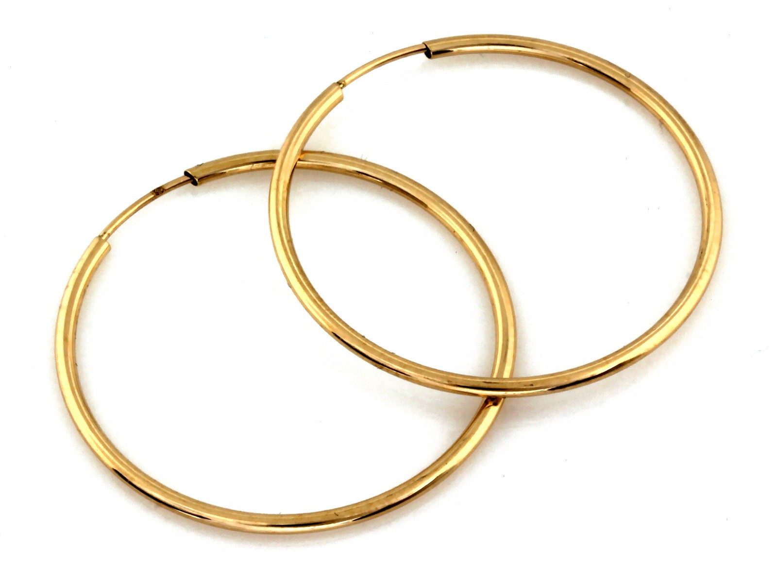 Kolczyki złote koła 30mm szarniry próba 585 – złoto próby 585, 0,74 g | Infinnity