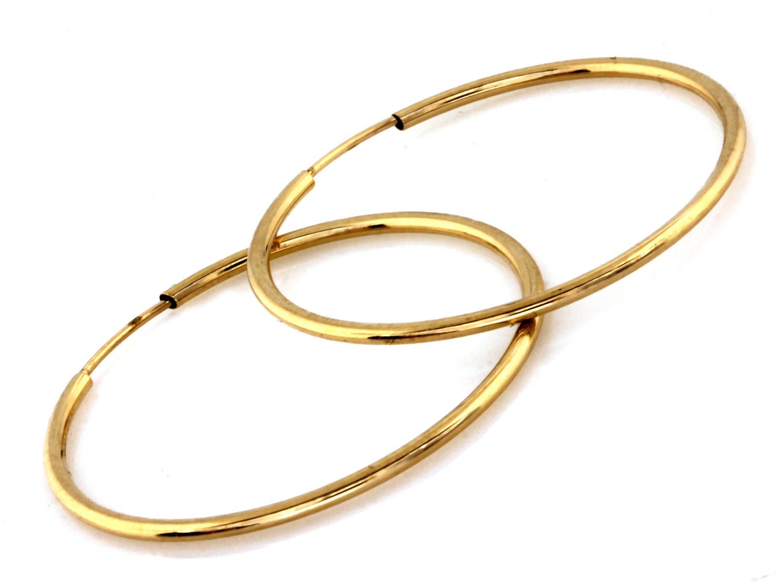 Kolczyki złote koła 30mm szarniry próba 585 – złoto próby 585, 0,74 g | Infinnity