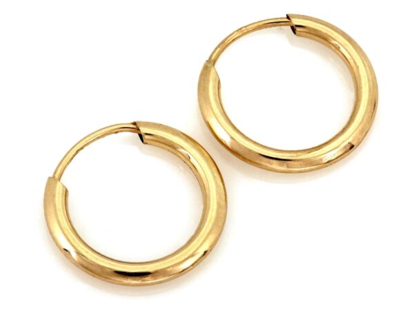 Kolczyki złote kółka koła 12mm szarniry próba 585
