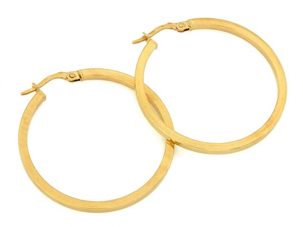 Złote kolczyki klasyczne koła 36mm próba 585
