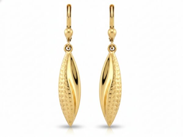 Kolczyki złote wiszące długie sople próba 375