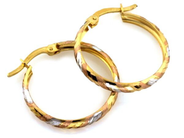 Złote kolczyki koła 23mm próba 375