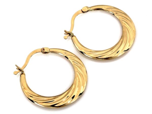 Kolczyki złote koła 29mm próba 585